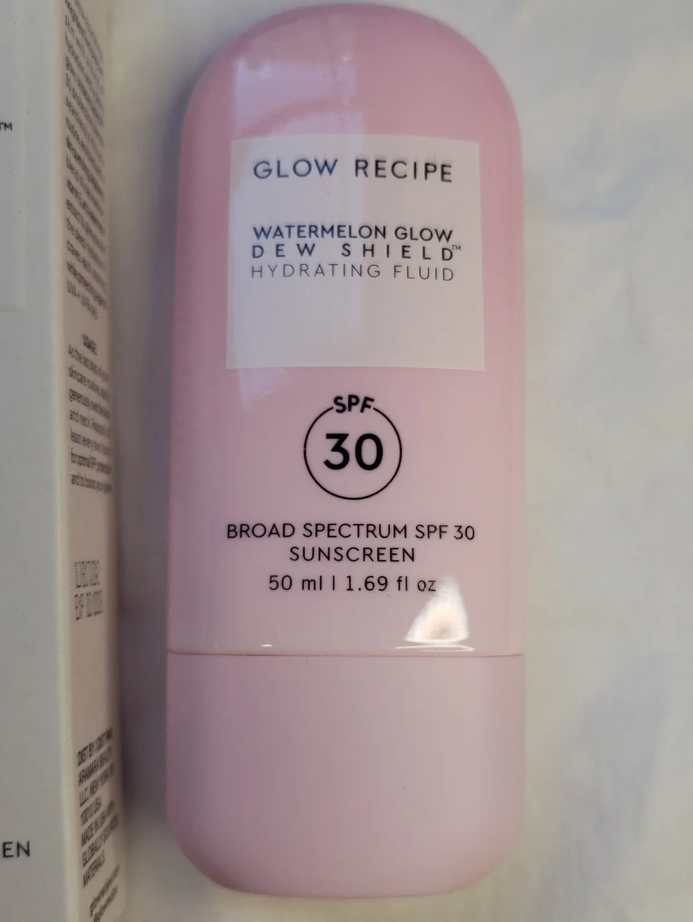 Glow Recipe  Dew Shield SPF 30 Hydrating Fluid Sunscreen. Watermelon Glow